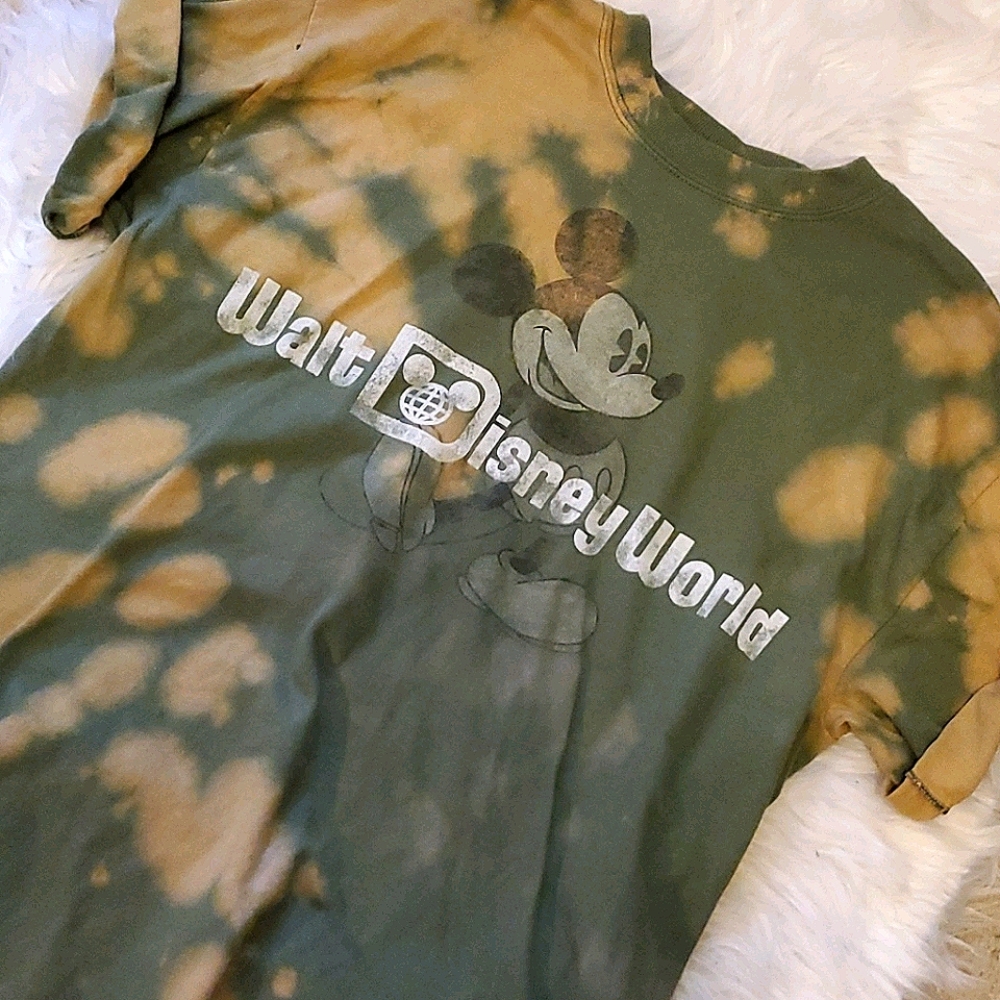 Vintage bleached Disney World shirt